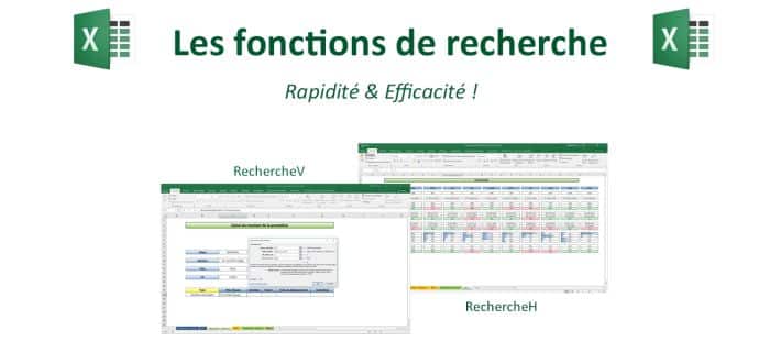 Excel : RechercheV et RechercheH (compatible versions 2016-2024)