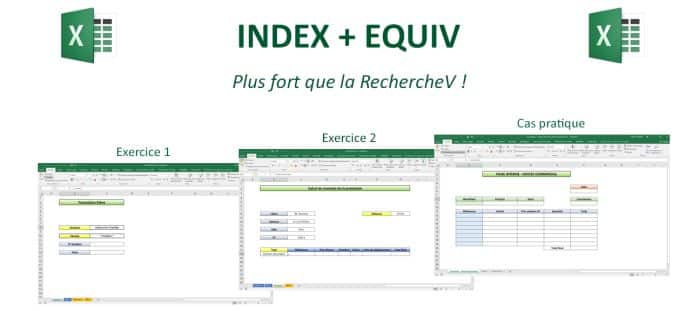 Excel : INDEX et EQUIV (compatible versions 2016-2024)